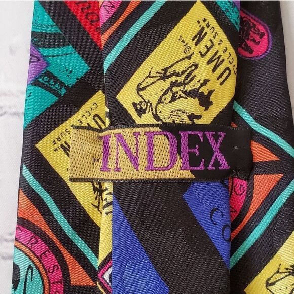 💜Vintage Index Multicolored Necktie - Picture 5 of 7